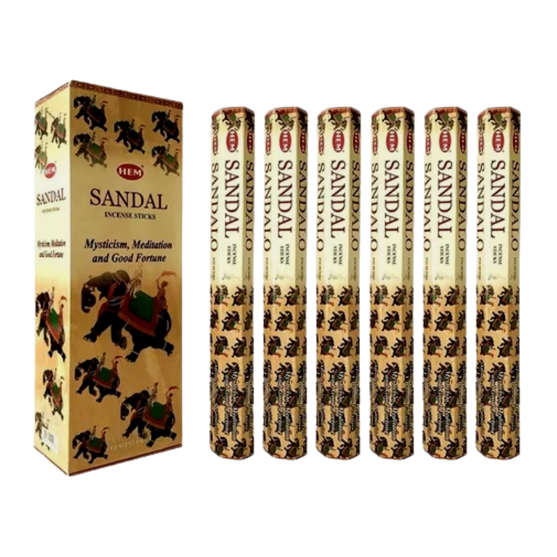 INCIENSO DE SANDALO (CAJA CON 6 TUBOS DE 20 VARITAS)