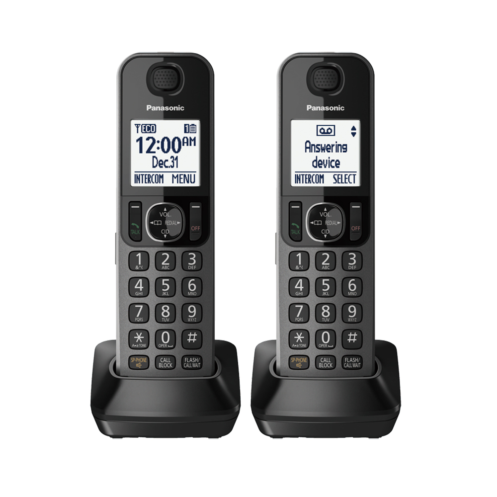Teléfono Inalámbrico/Alámbrico Panasonic KX-TGF382M 2 Extensiones Bluetooth Negro Reacondicionado Grado A