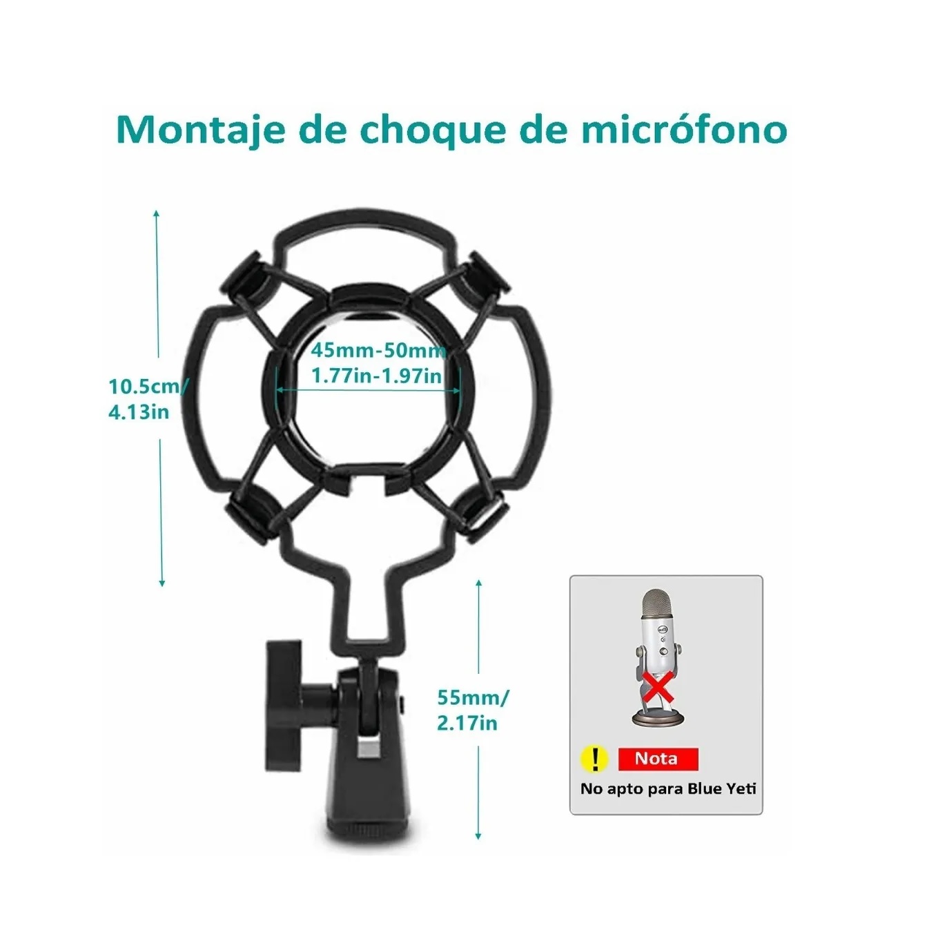 Kit Soporte Brazo Microfono Condensador Para Grabación Estudio