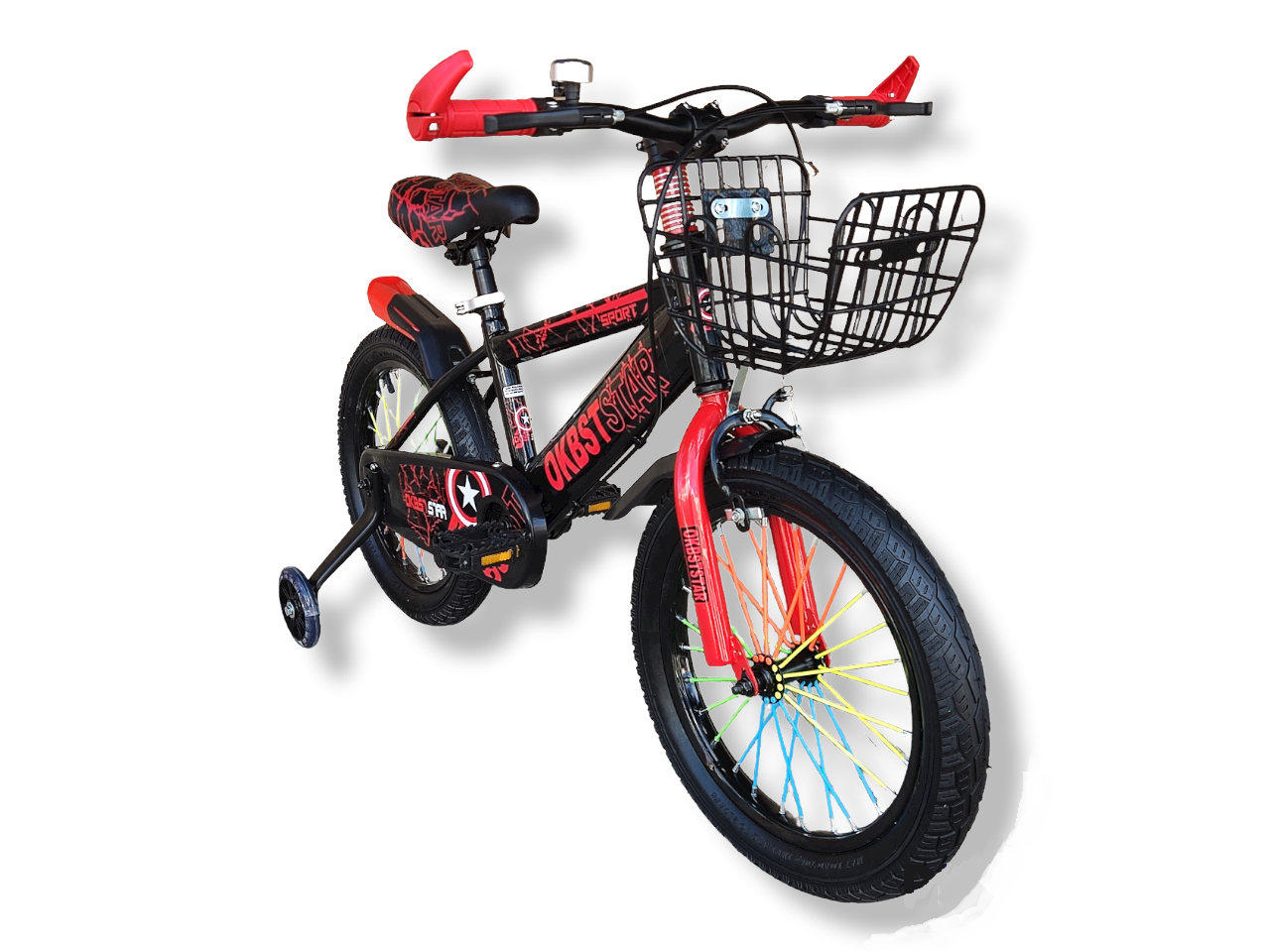 bicicleta para niños  tipo montaña rodada 16 con canasta rueditas y timbre 