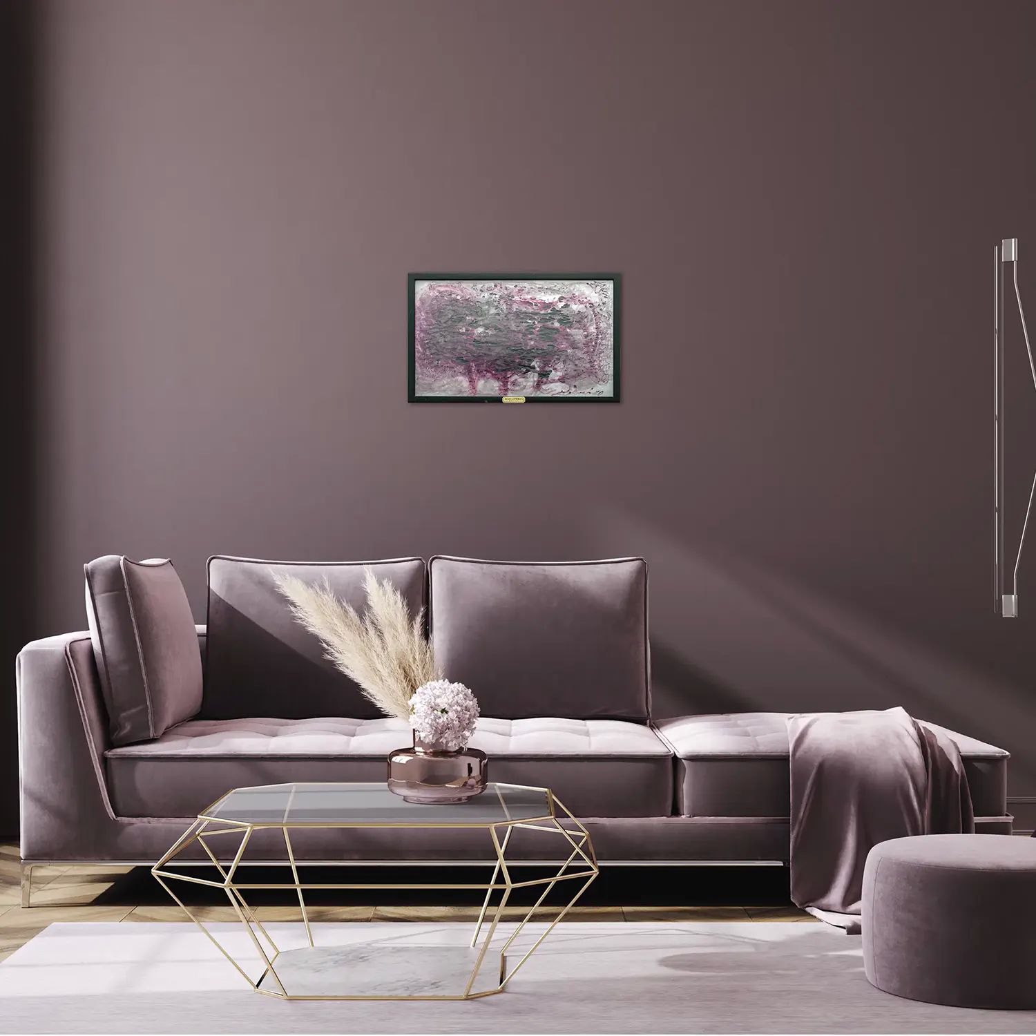 Pintura original - Hombre de Piedra en Transmutación - Tinta china - 34.5 x 55.5 cm - Cuadro decorativo