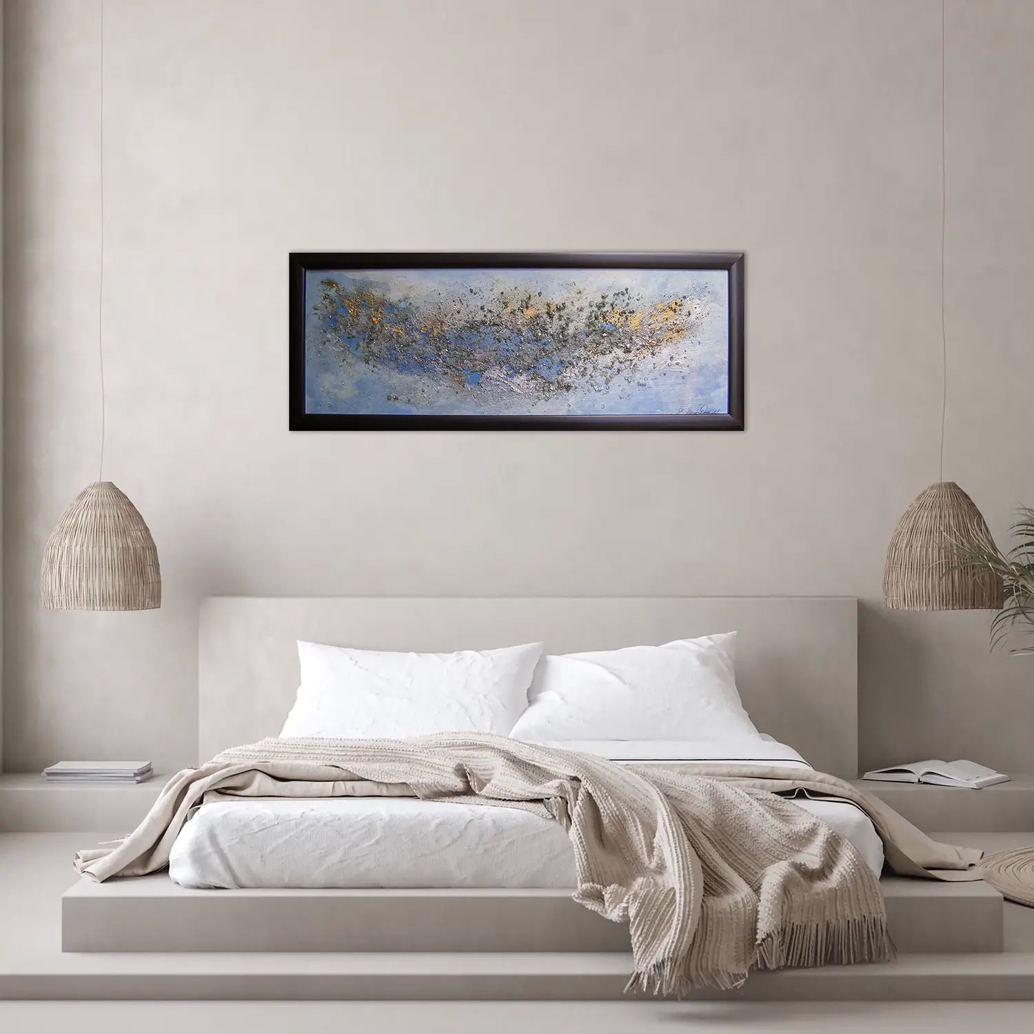 Pintura original - Técnica mixta - Espíritu - 103 x 35 cm - Cuadro decorativo