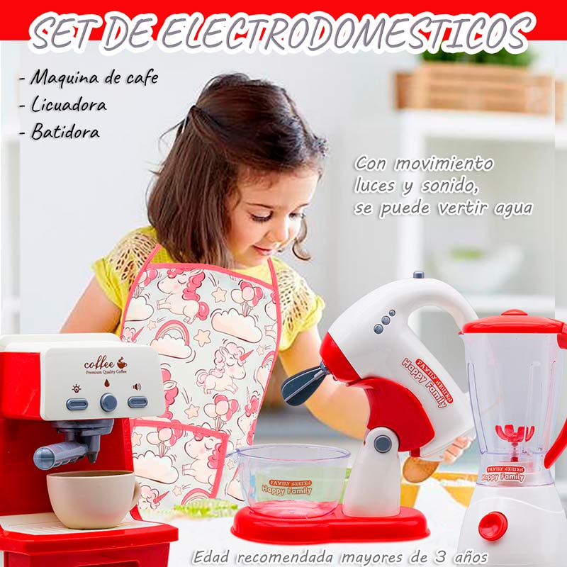 Set Aparatos Electrodomésticos Juguete Niñas Novedad 1214870