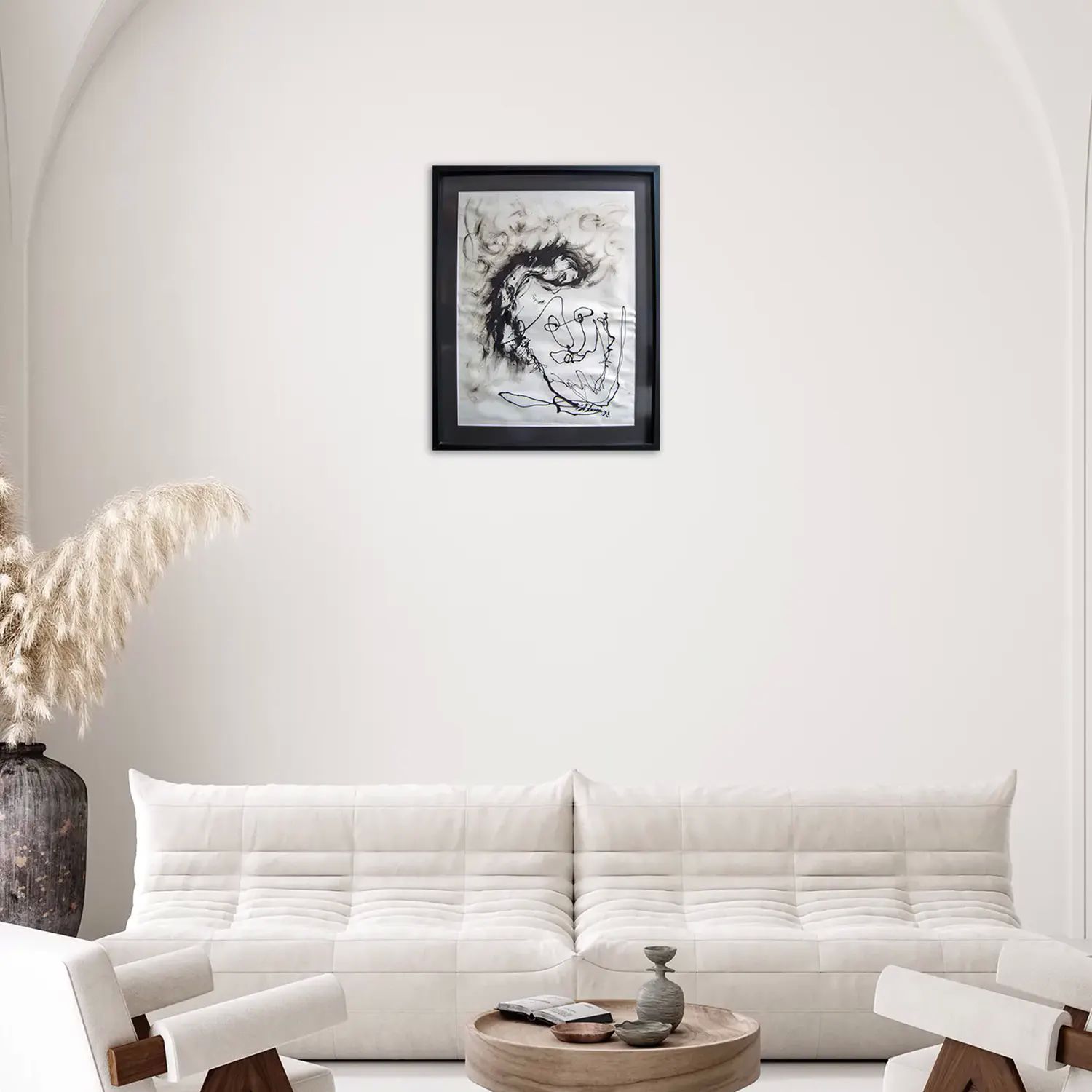 Pintura original - Petróleo sobre Papel - Autorretrato - 56 x 76 cm - Cuadro decorativo