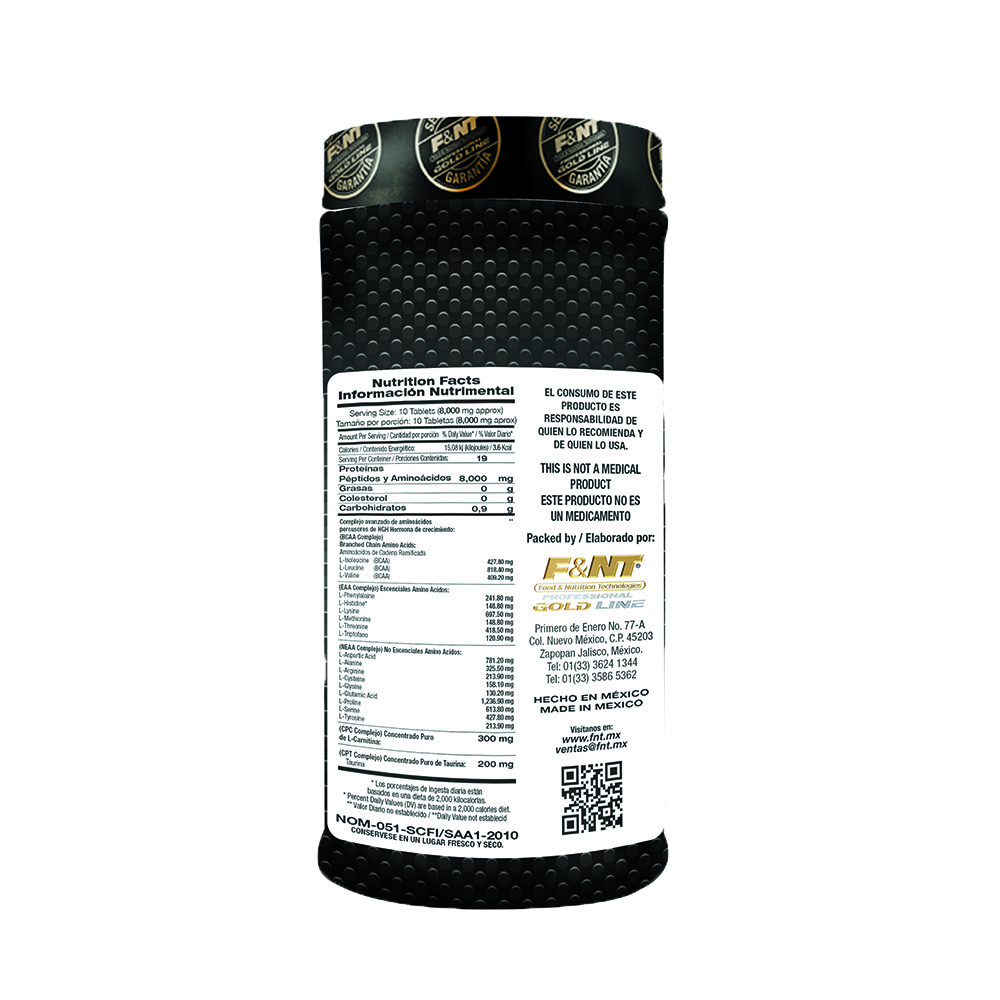 L-amino 8,000 Tabletas Masticables De Aminoácidos Carnitina