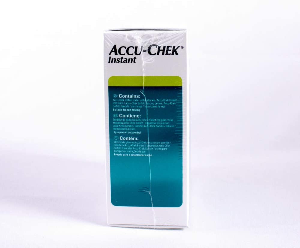 GLUCOMETRO ACCU CHEK INSTANT con 10 tiras y 10 lancetas