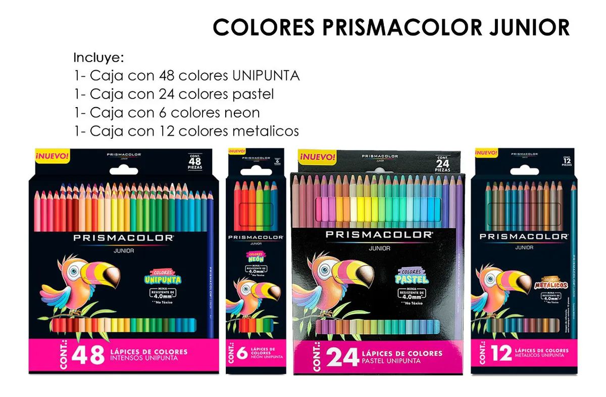 Colores Prismacolor Junior Pastel Neon Metalicos Surtidos .