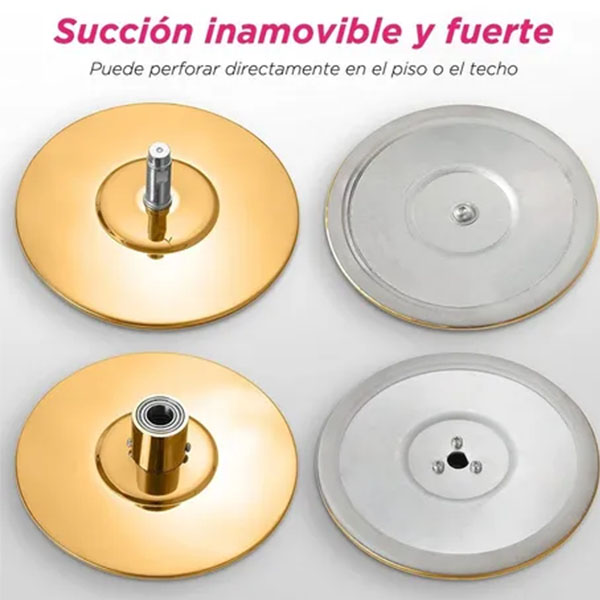 Tubo Portatil Para Pole Dance Ejercicio Sensual Gym Giratorio Dorado