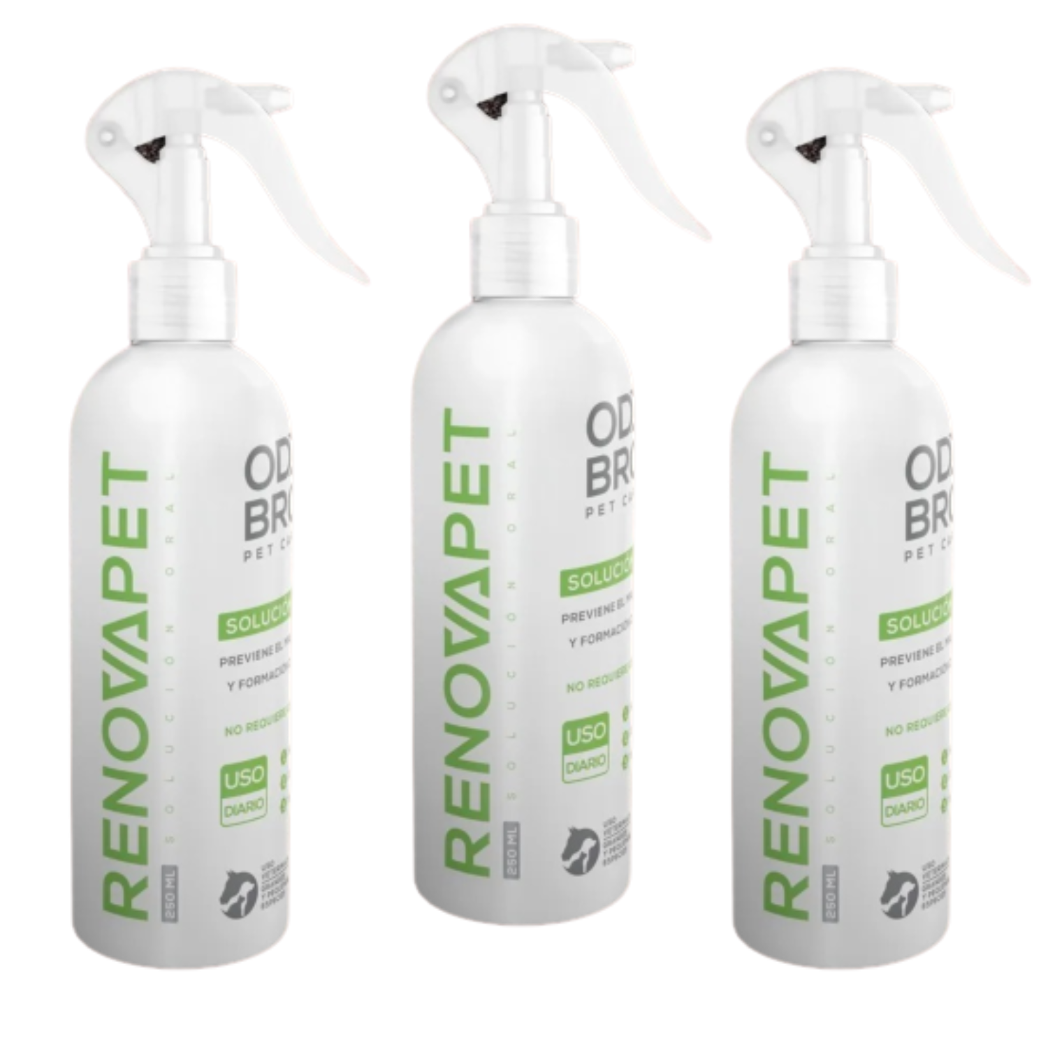 Paquete de 3 Renovapet Spray Dental Mascotas Perros Y Gatos