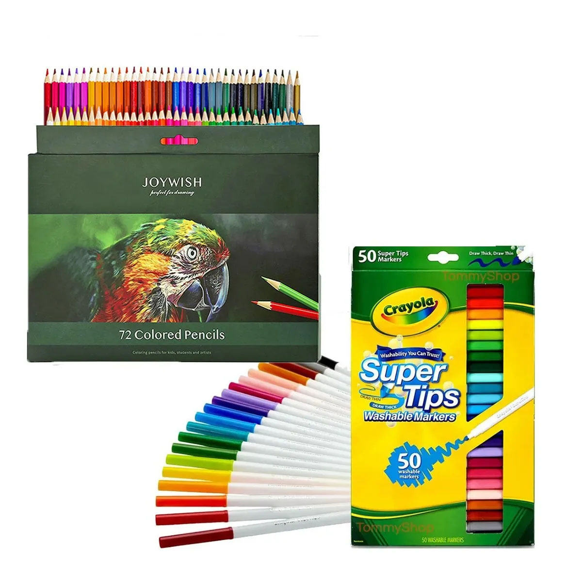 50 Super Tips Crayola Plumones + 72 Colores Madera