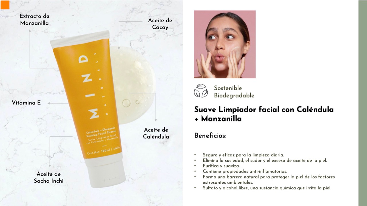 Gel Limpiador Facial Con Vitamina E Y Extracto Manzanilla