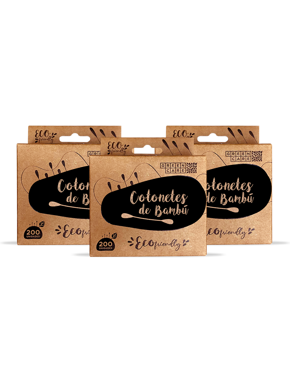 Cotonetes de Bambú 200 unidades - GreenCare - 3pz