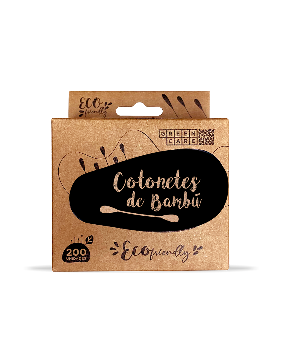 Cotonetes de Bambú 200 unidades - GreenCare - 3pz