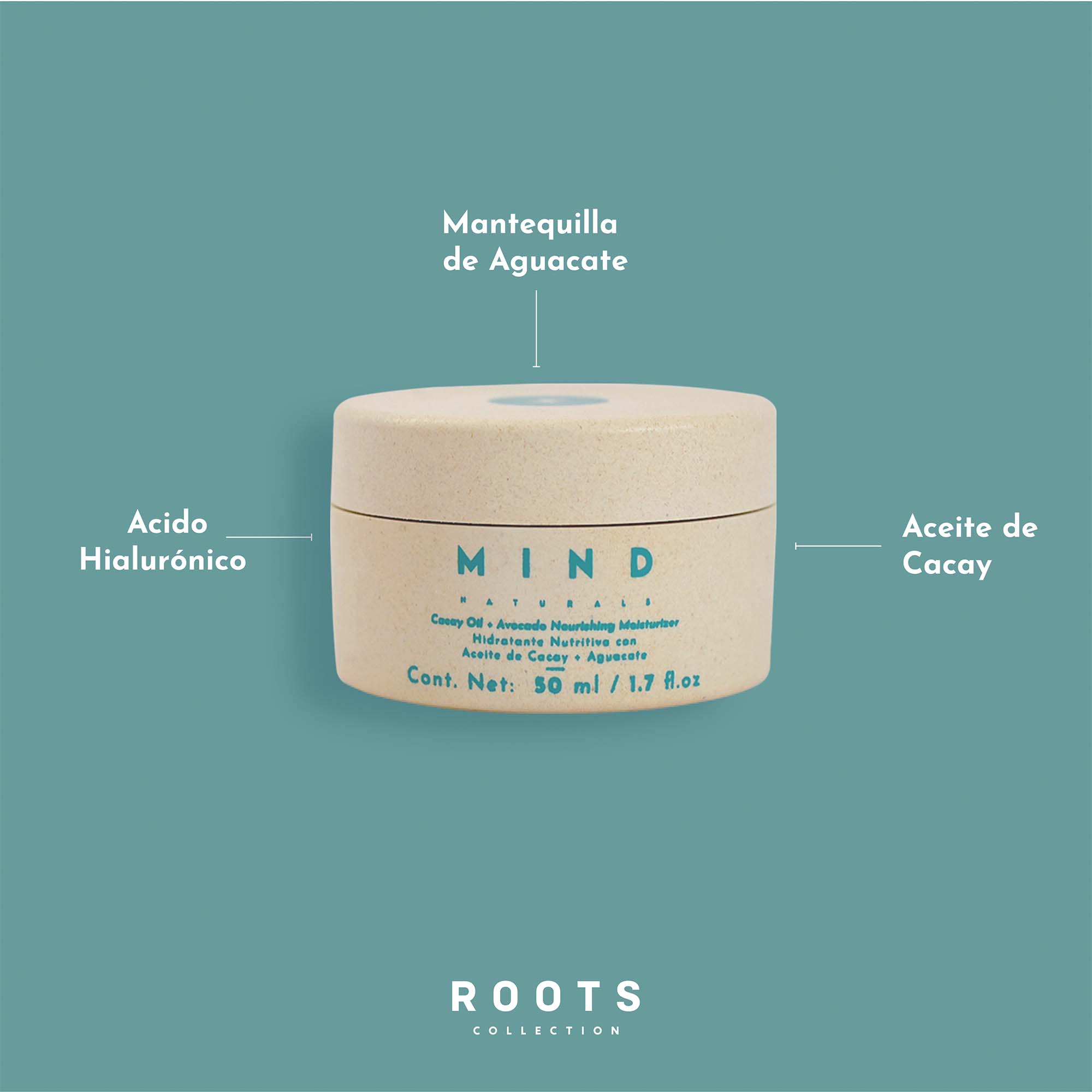 Crema Facial Hidratante Con Aceite de Cacay y Aguacate
