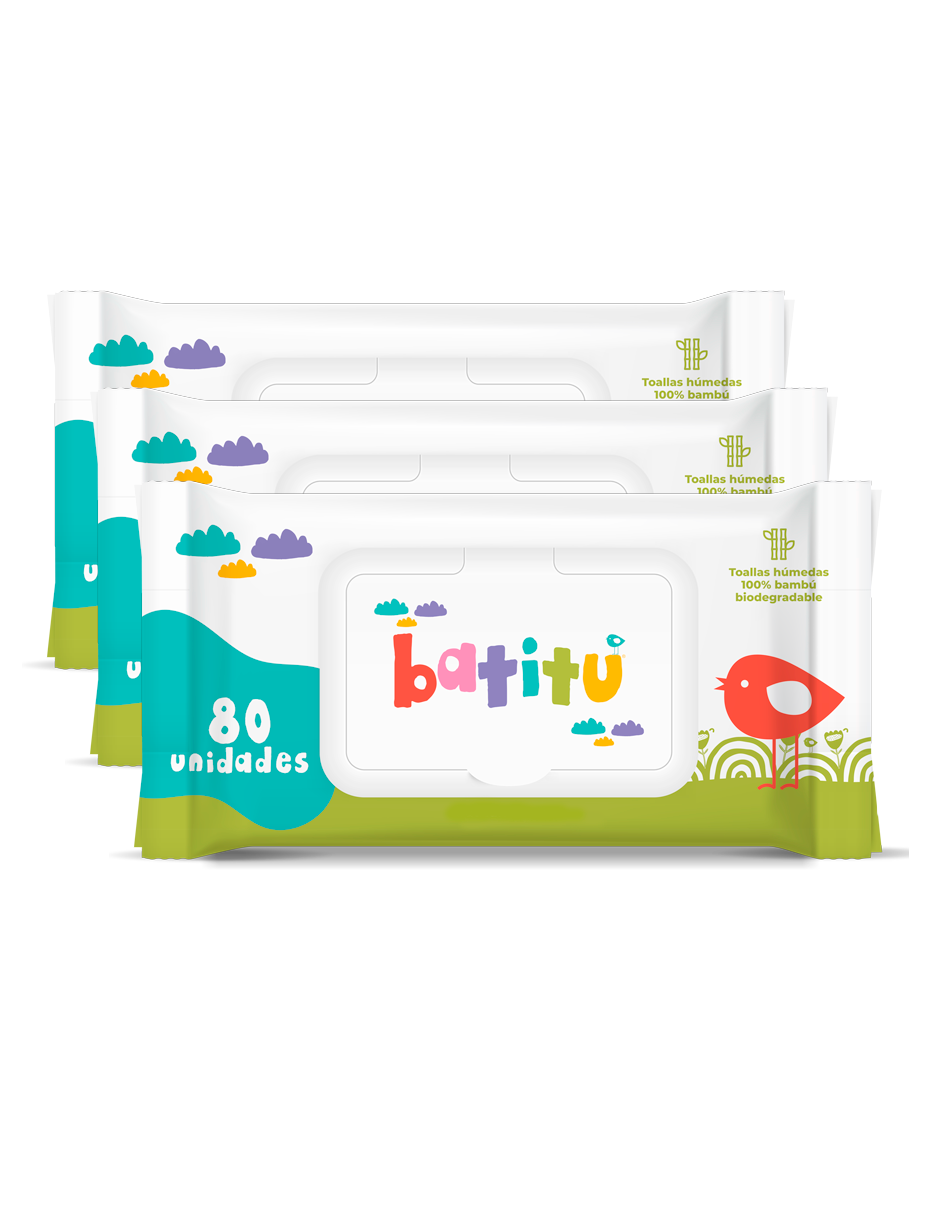 Baby Wipes - Toallitas Húmedas de Bambú-3 paquetes