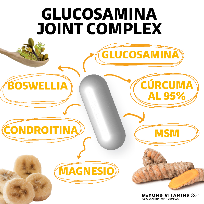 Suplemento Alimenticio Beyond Vitamins Glucosamina y Cúrcuma 60 cápsulas