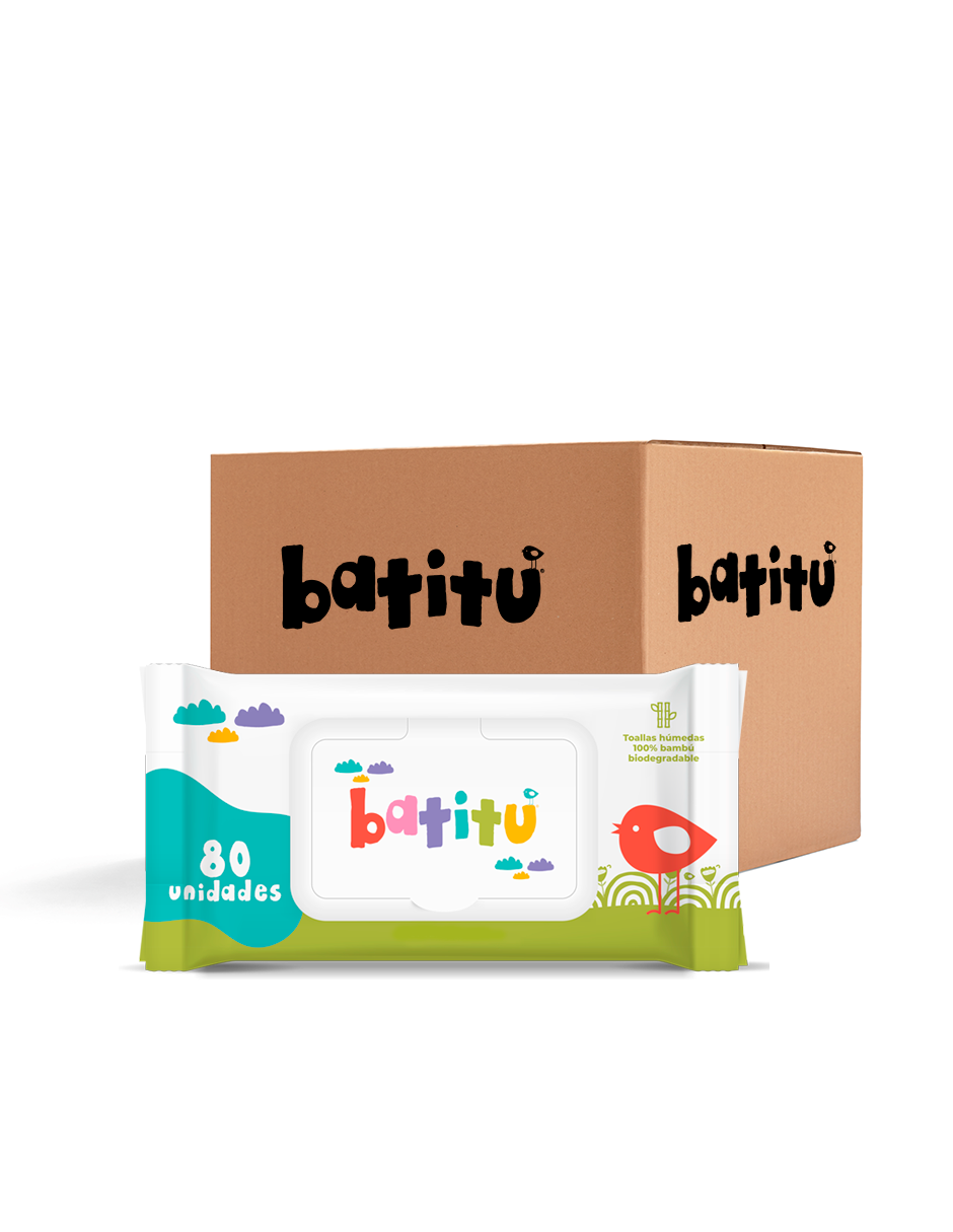 Caja de Baby Wipes - Toallitas Húmedas de Bambú-12 paquetes