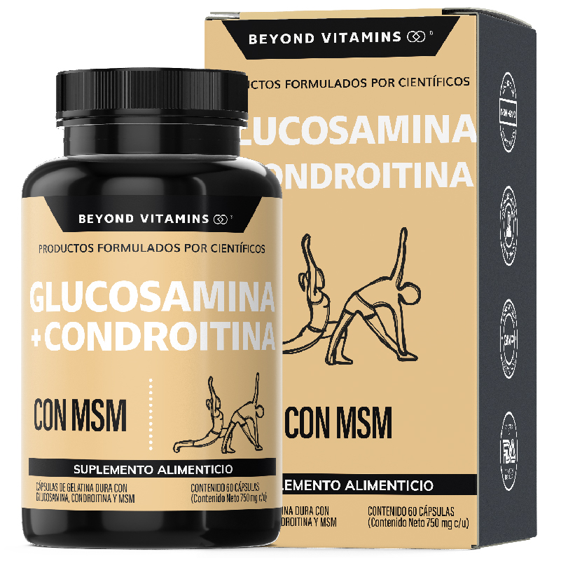 Glucosamina y Condroitina + MSM y Colágeno (60 Comprimidos) de Natu