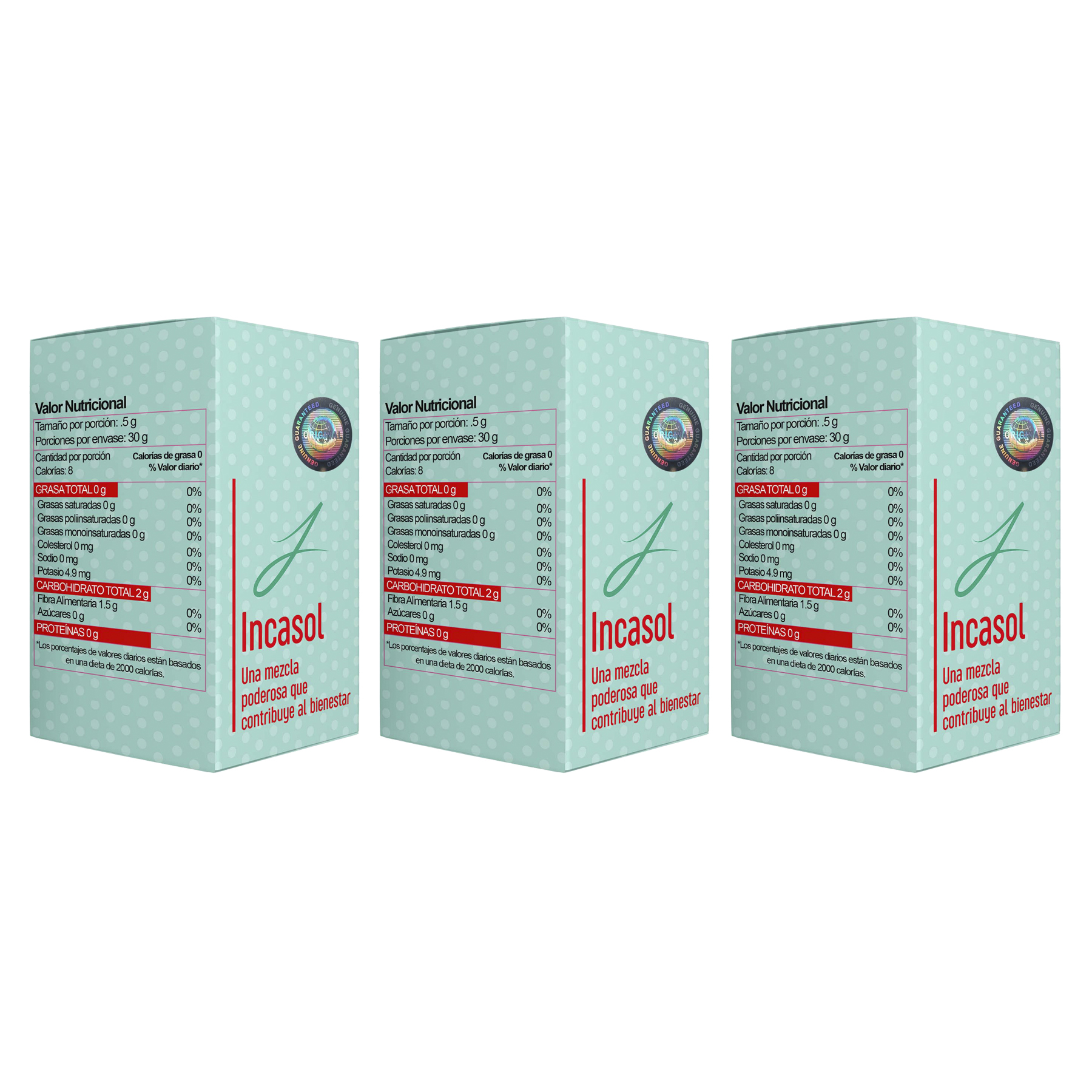 Incasol - Una Mezcla Poderosa Que Contribuye Al Bienestar 3 Pack