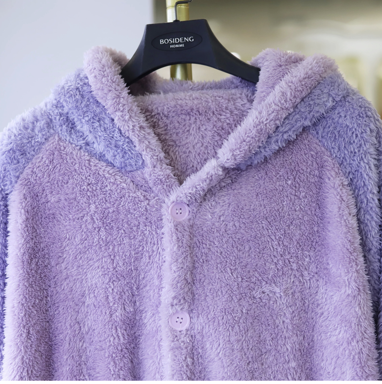 Bata Afelpada con Capucha Para Mujer Invierno Calientita Dormir Cosplay Abrigo PIJ-060