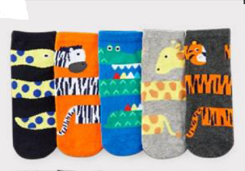 Set de 5 pares de tines para niño, dos juegos diferentes (dragones o animales), marca Hellodream, mod. 1031683