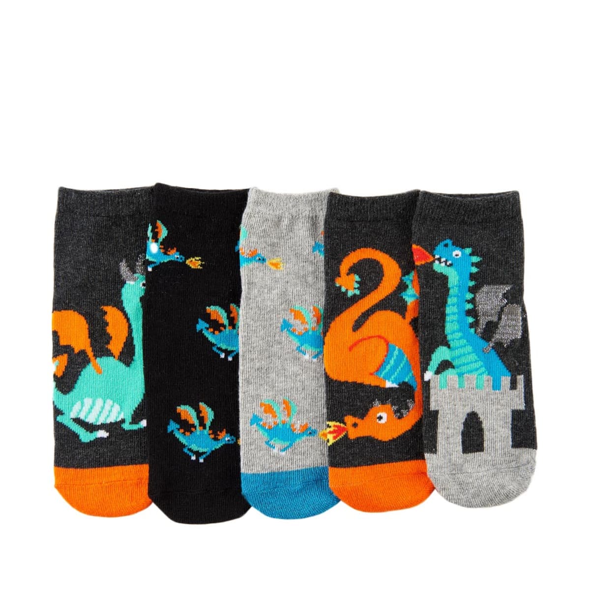 Set de 5 pares de tines para niño, dos juegos diferentes (dragones o animales), marca Hellodream, mod. 1031683