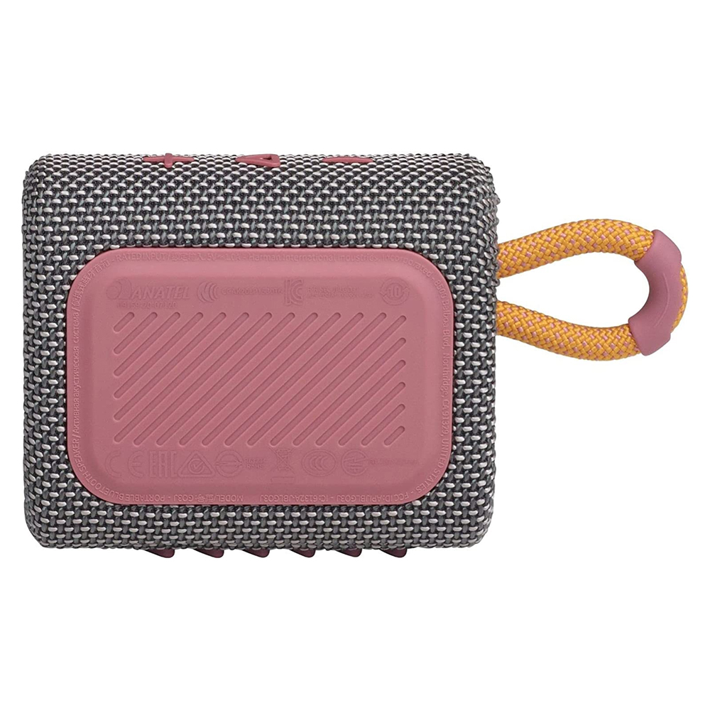 JBL Go 3, Bocina Portátil Bluetooth, 4.2 W de Potencia, Reproducción 5 Horas, Resistente al Agua y al Polvo IP67 - Gris.