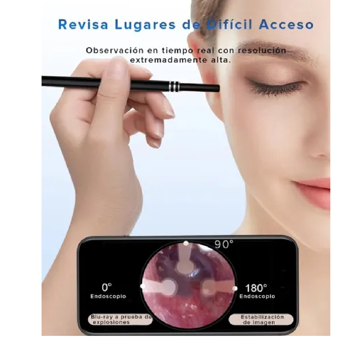 Mini Camara Endoscopio Limpieza Oidos Otoscopio Dental Y Mas