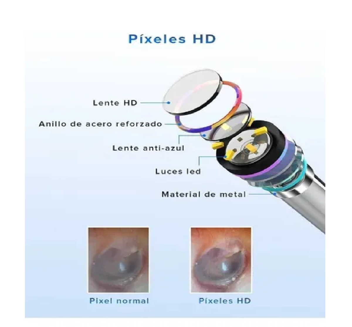 Mini Camara Endoscopio Limpieza Oidos Otoscopio Dental Y Mas
