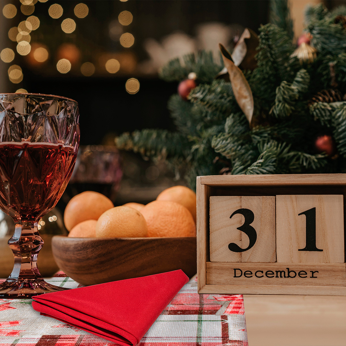 Decoración para Mesa Mantel rectangular para mesa, Rojo/esferas, Adorno Navideño, Algodón, 270 cm largo, Navidad