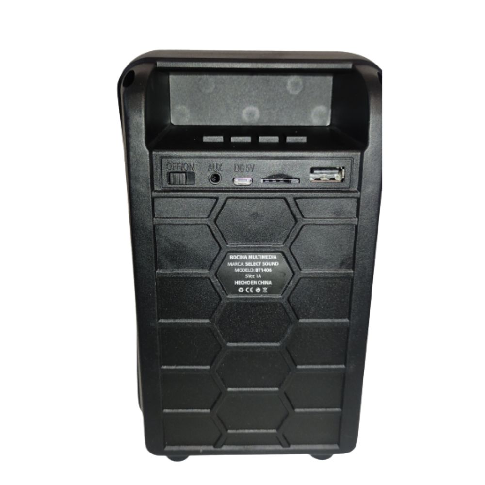 SELECT SOUND Bocina Bluetooth Portátil Recargable Roja 4"