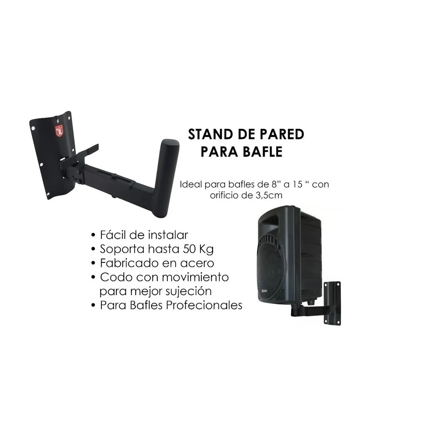 Soporte Bafle Bocina Pared Base Pedestal  50kg Std-9030