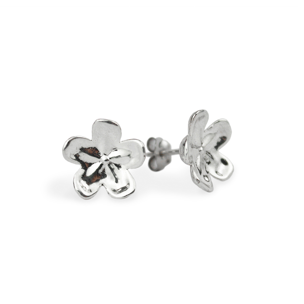 Aretes flor de plata .925, Colección Floral, Joyería para Mujer de Anante Joyería