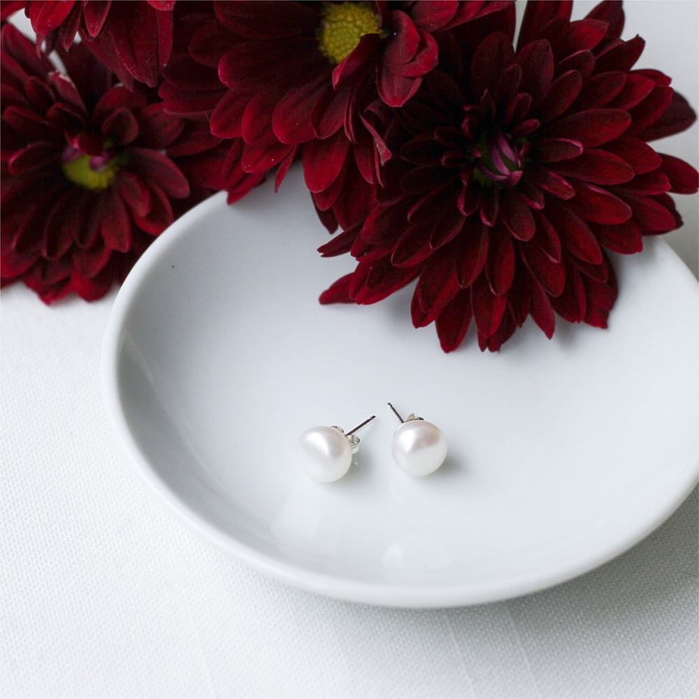Aretes perla cultivada medianos, Joyería para Mujer de Anante Joyería