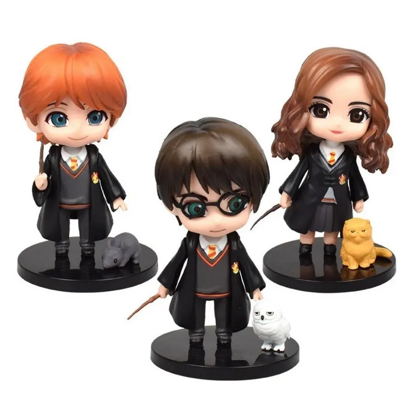 Juguetes Muñecos 3 Pcs Harry Potter, Hermione, Ron