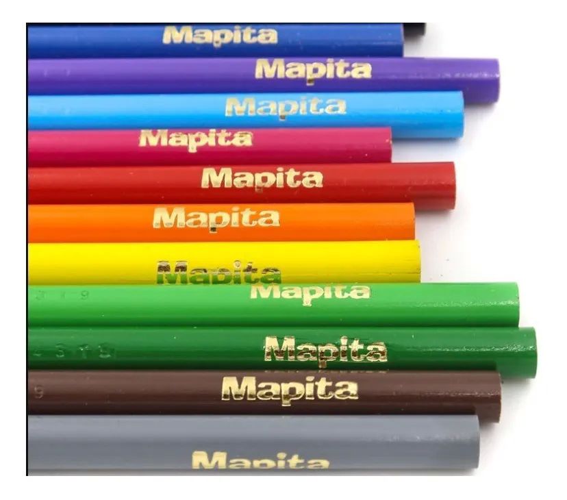 5 Cajas De Colores Mapita Con 12 Lapices Largos