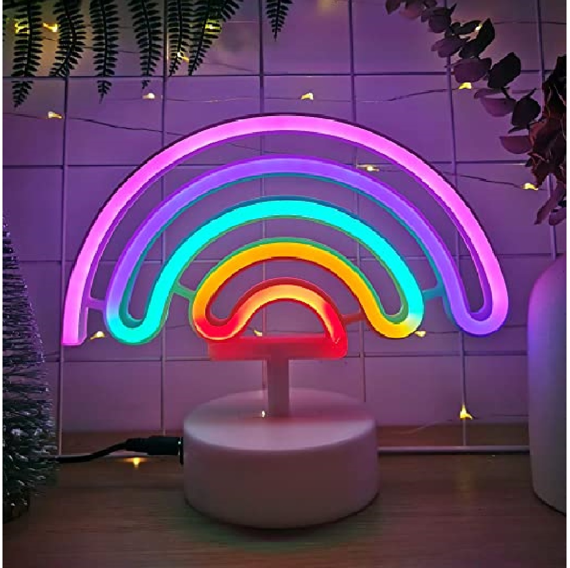 Lámpara LED en Forma de Arcoiris Neón 