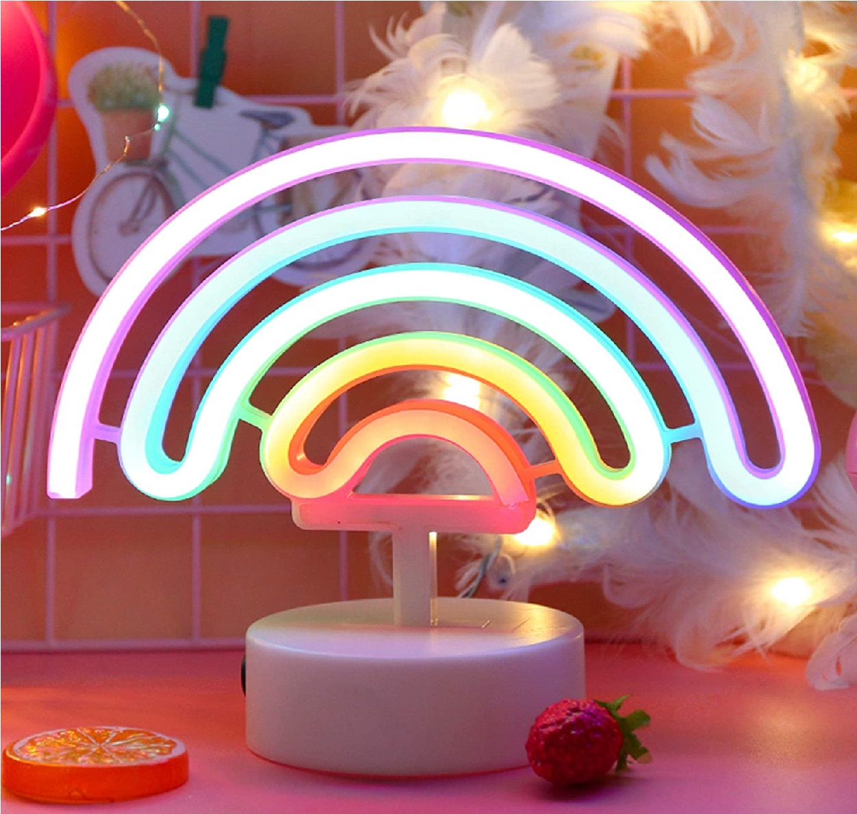 Lámpara LED en Forma de Arcoiris Neón 