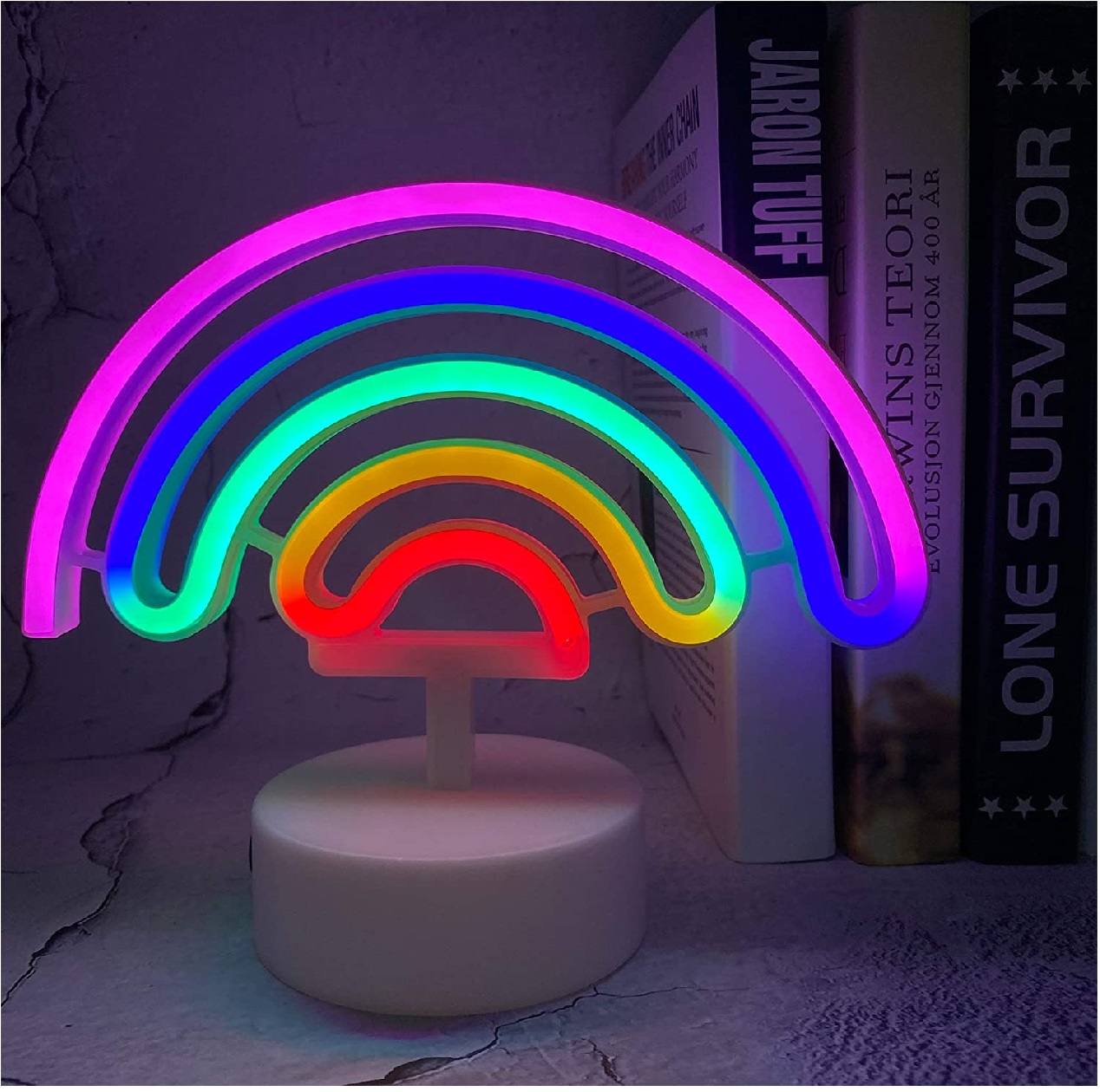 Lámpara LED en Forma de Arcoiris Neón 