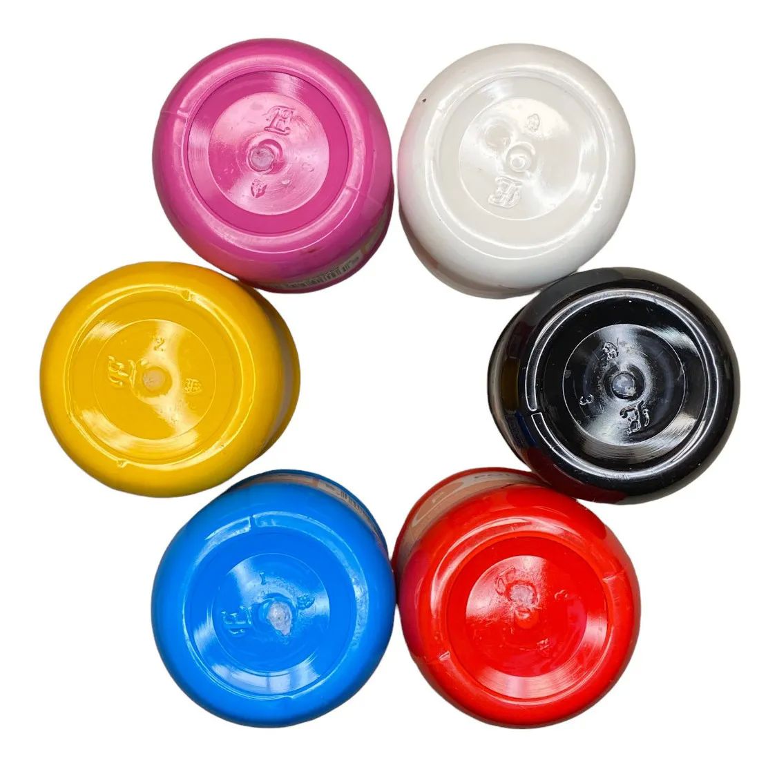 Set Pinturas Acrilicas Politec 6pz 100ml Colores Primarios