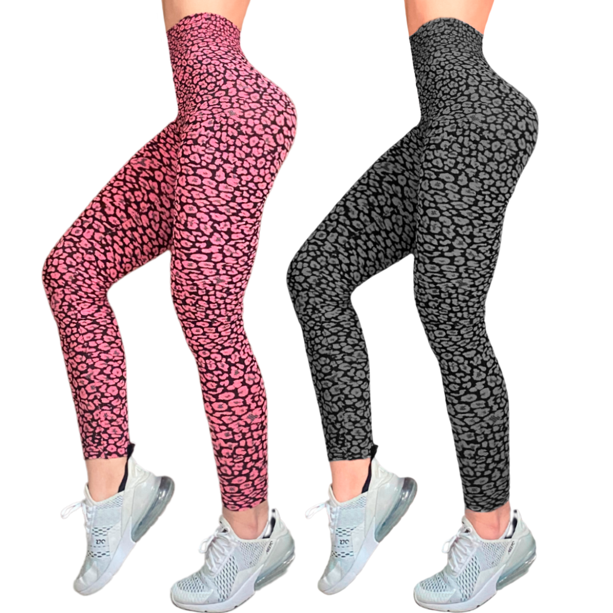 Pack de 2 Mallones de Mujer Ligeros Lycra Stretch Leggins Mujer Licra Gym Casual Malla Talle Alto LIC-0104