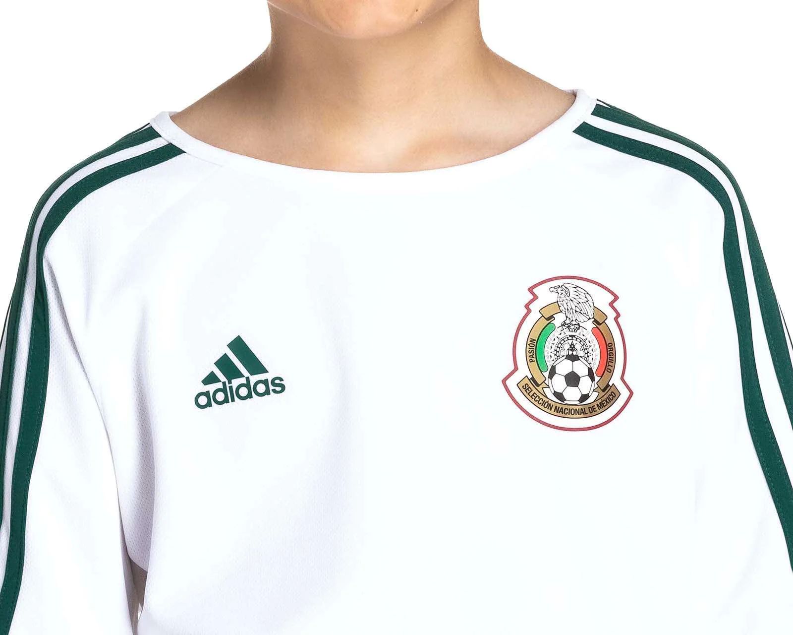 Jersey Playera Adidas de la Seleccion de Mexico Para Niños de Entrenamiento 