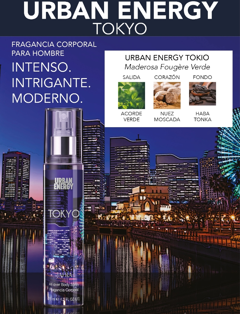 Fragancia Corporal Masculina Urban Energy Tokyo by Jafra 