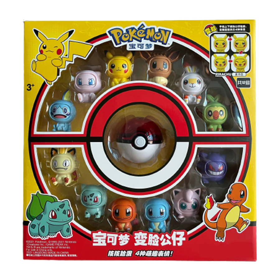 Juguetes Pokemon 12 Piezas Muñecos Pokebola