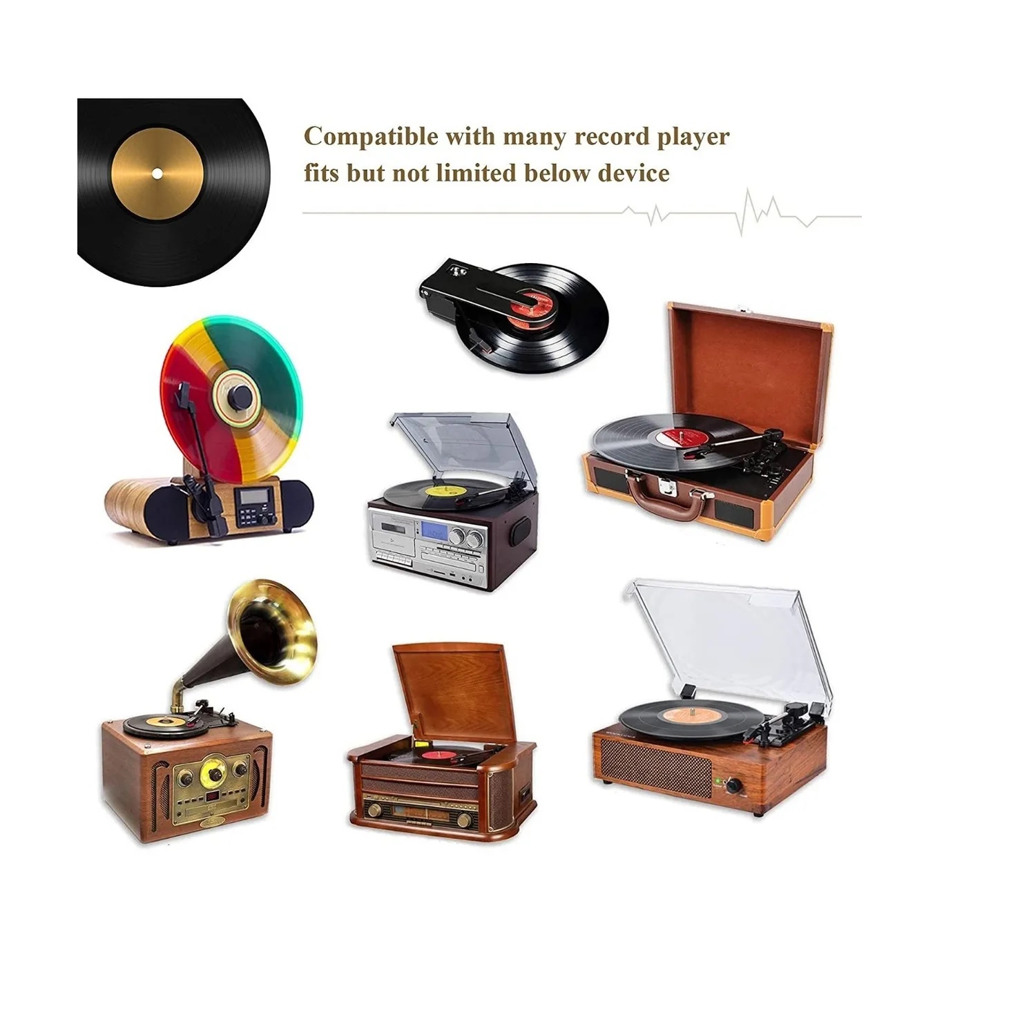 Kit 5 Agujas Para Tocadiscos, Reproductor De Grabadores, Rojo