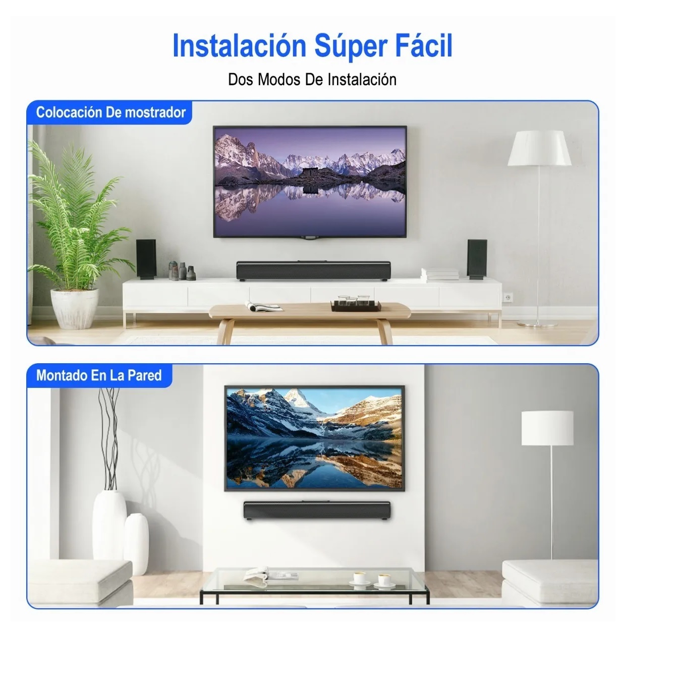 Barra De Sonido Bocina Para Tv Bs-20l Bocina 50w Bluetooth