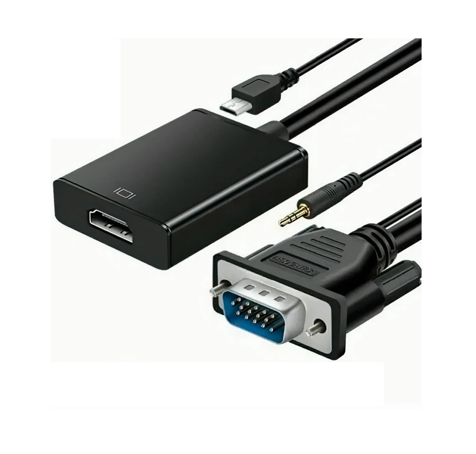 Cable  Adaptador Convertidor Video Vga Hdmi  + Audio Full Hd 1080p