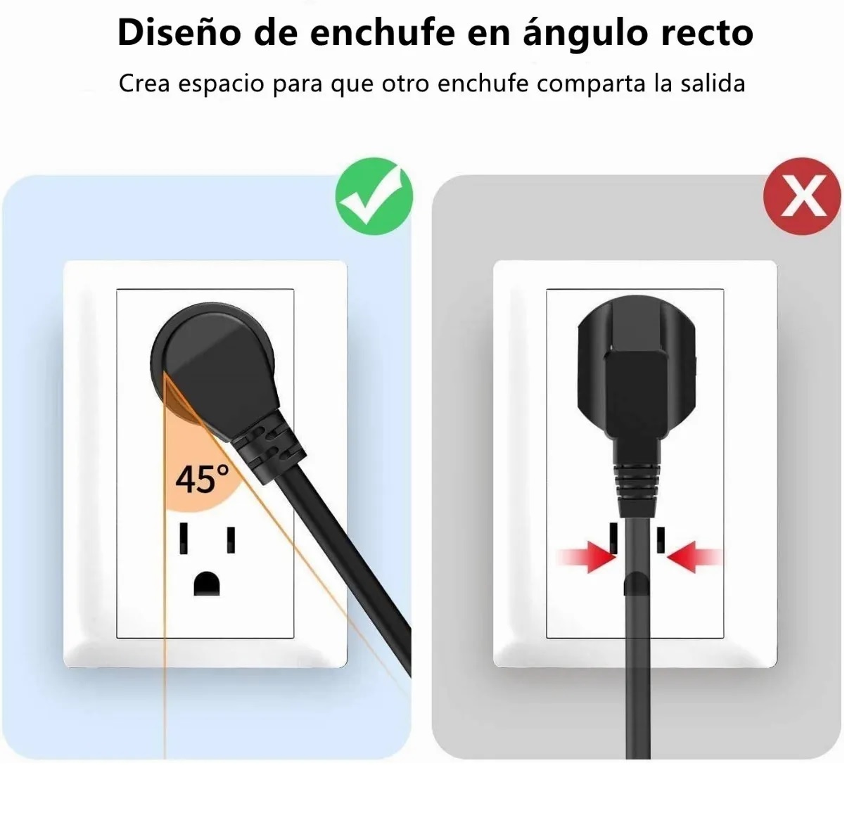 Regleta De Alimentación Ronda Negro