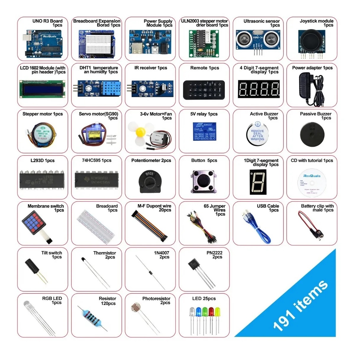 Kit Compatible C/ Arduino Uno R3 Con Español Tutorial
