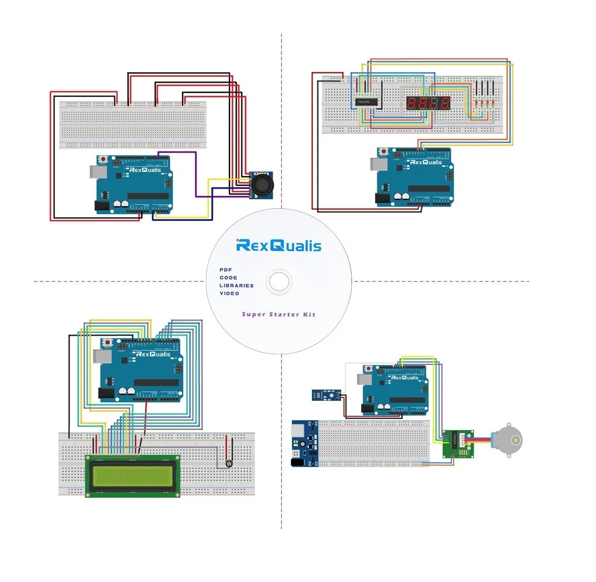 Kit Compatible C/ Arduino Uno R3 Con Español Tutorial